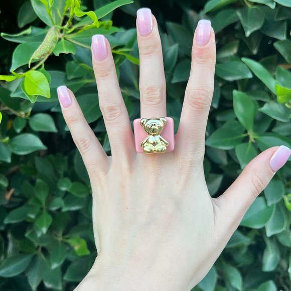Acrylic ring "Teddy bear"⛅💗 - Picture 4 of 4